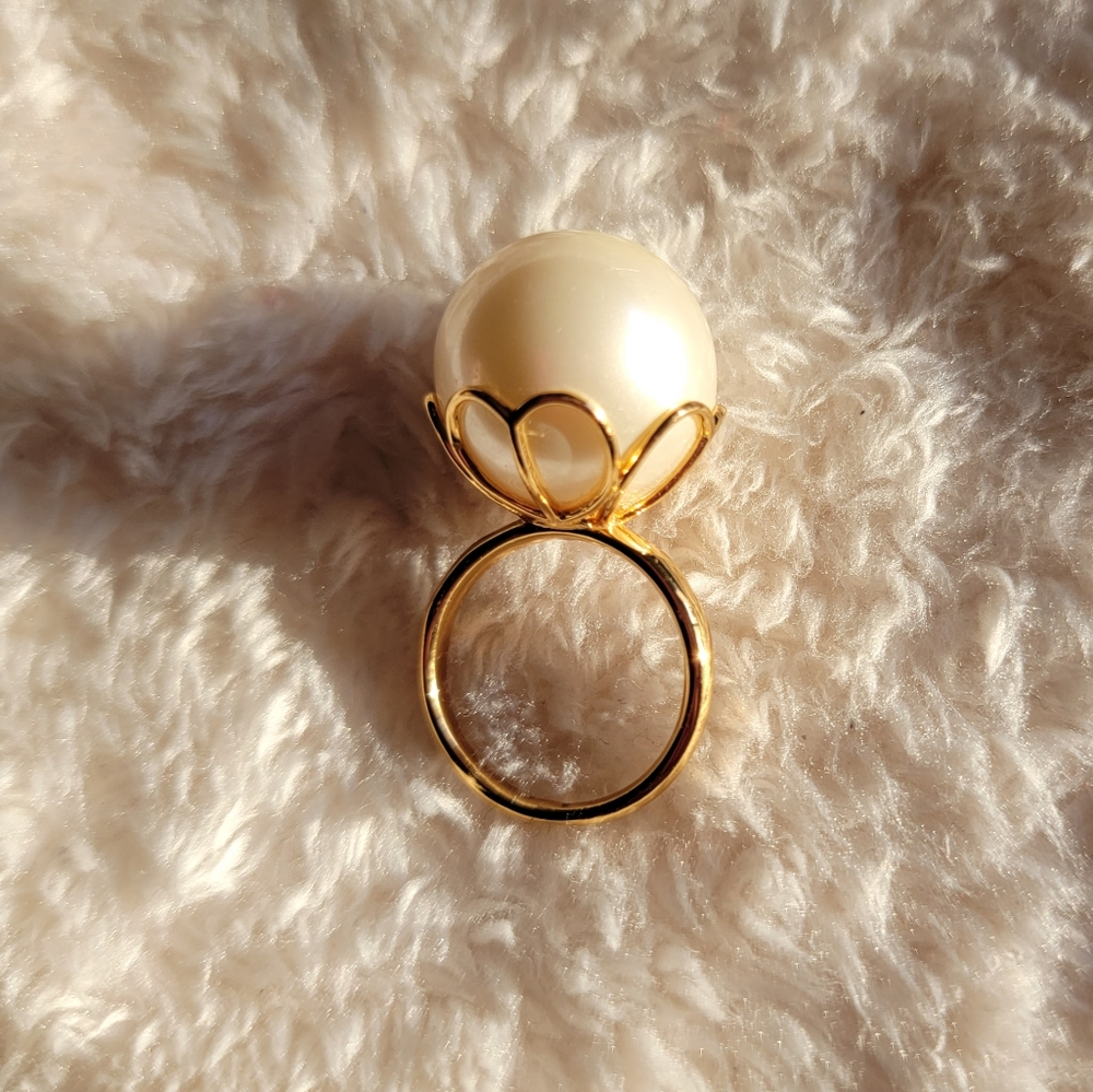 kate spade statement pearl ring size 6